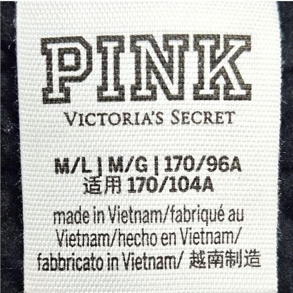 PINK VICTORIA SECRET Warm Maroon Hooded Sherpa Jacket Size M/L - Picture 12 of 16